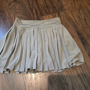 Khaki Pleated Women's Skirt